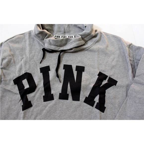 VS PINK Super Cute & Cozy Cowl Neck Cropped Sweatshirt Size M 2 Colors Available - Picture 5 of 10